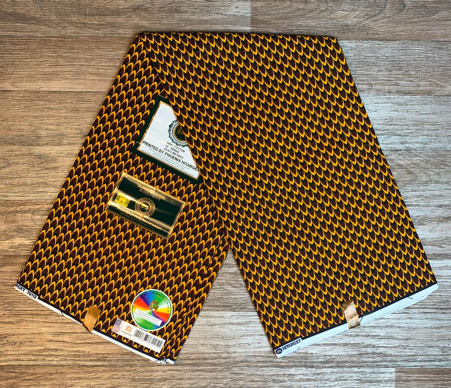 Tissus en Wax 1 à 5 Yards Marque "Hitarget" Wax Qualité Supérieure Real Wax Motif : Griffes de Tigre