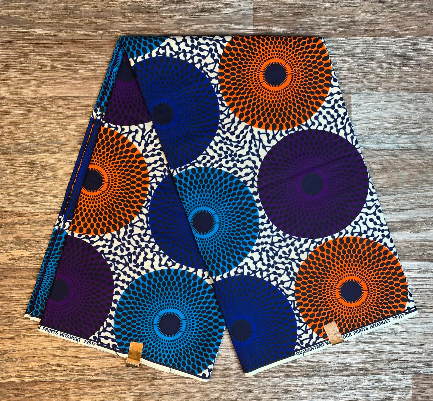 Tissus Wax Africain 100%Coton 1 à 6 Yards Marque "Hitarget" Motif : Grand Disque