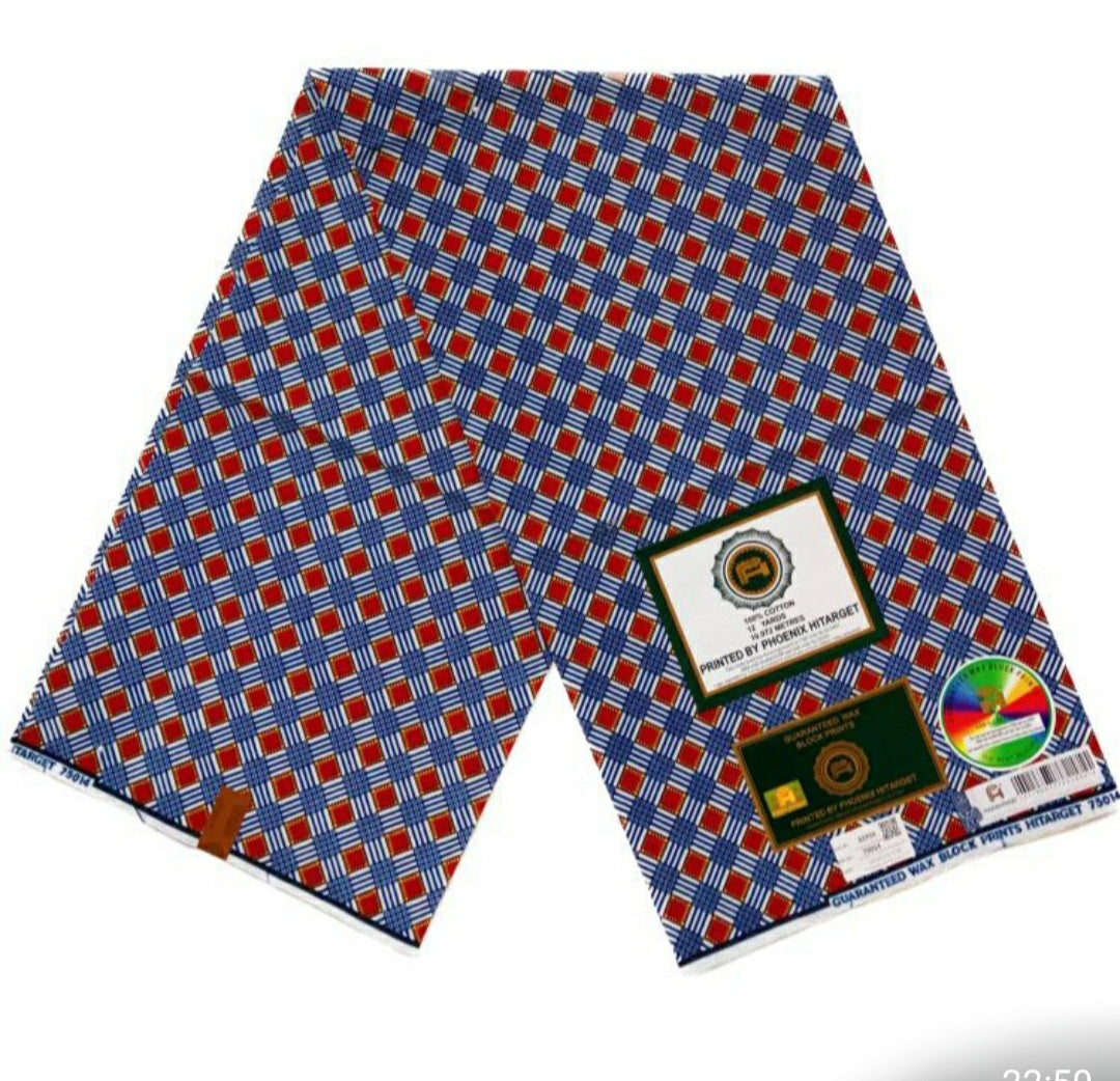 Tissus Wax Africain 100% Coton Ankara 1 à 4 yards Wax Hitarget