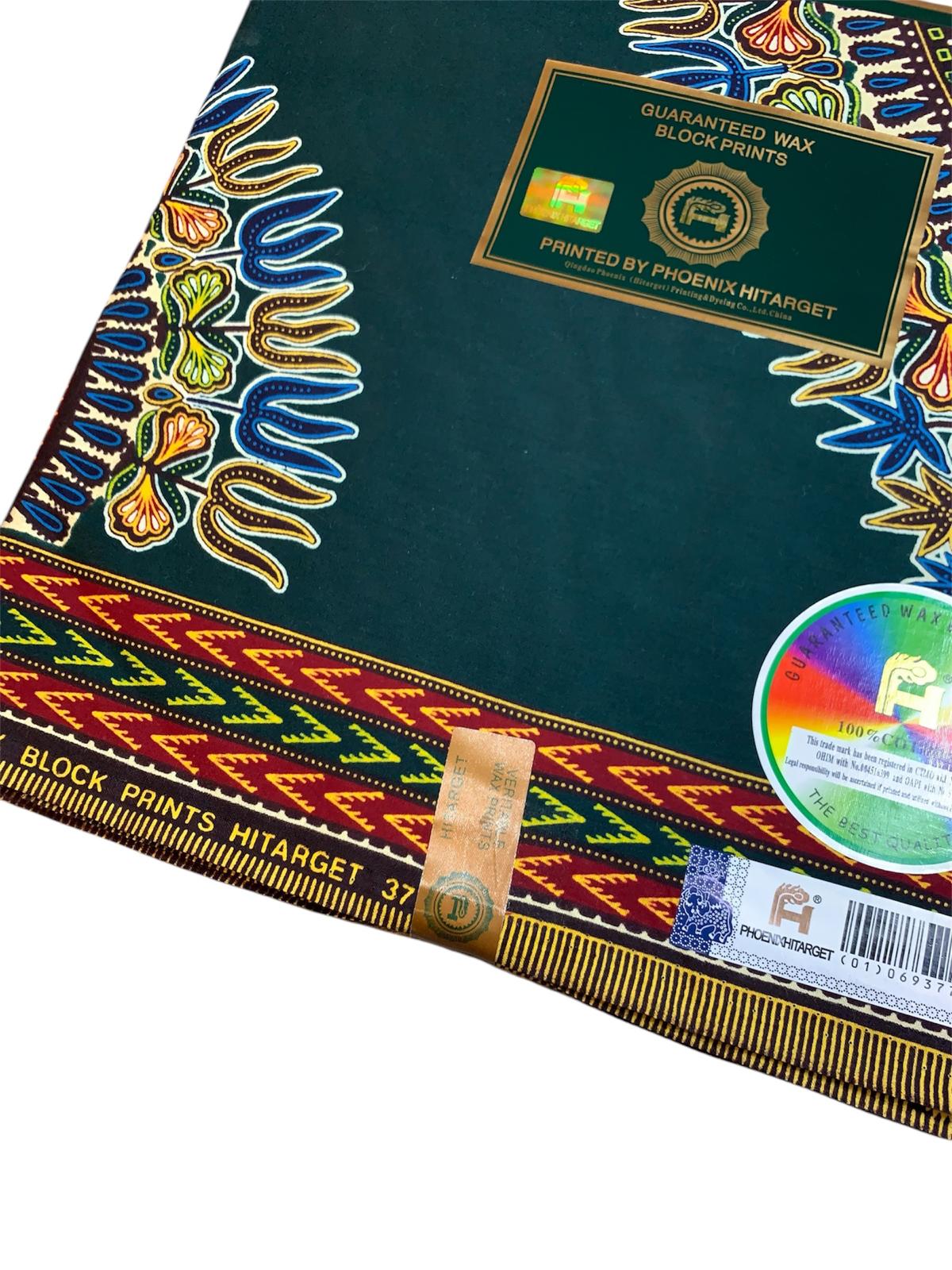 Tissus Wax Africain 100% Coton Ankara Design 1 à 6 yards Wax Hitarget Authentique motif : Balai Blanc et Rouge