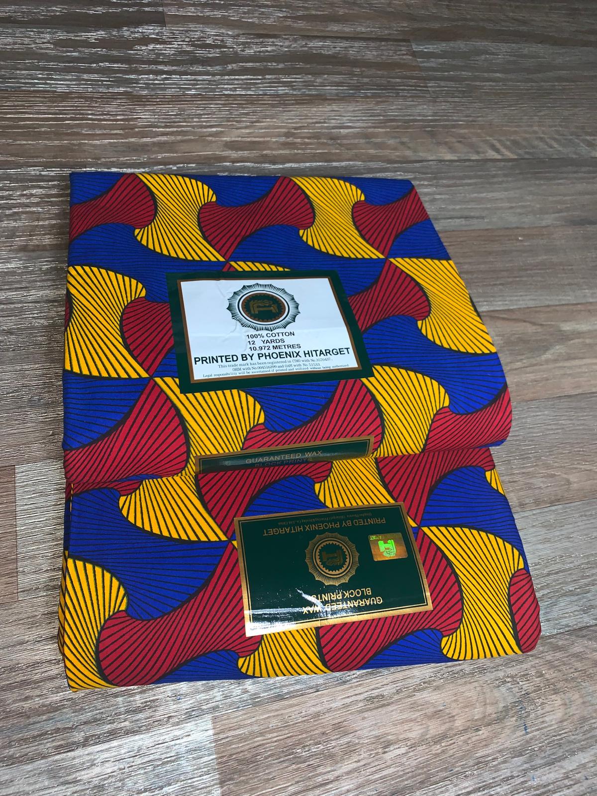 Tissus Wax Africain 1 à 12 Yards Marque "Hitarget" Wax Ma chérie ne tourne pas le dos
