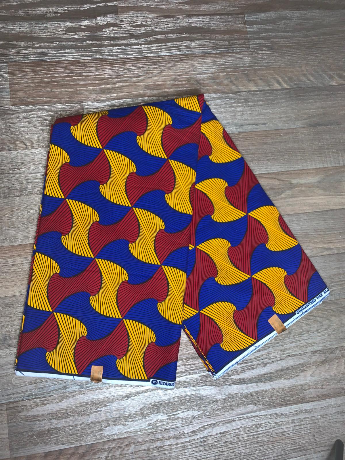 Tissus Wax Africain 1 à 12 Yards Marque "Hitarget" Wax Ma chérie ne tourne pas le dos