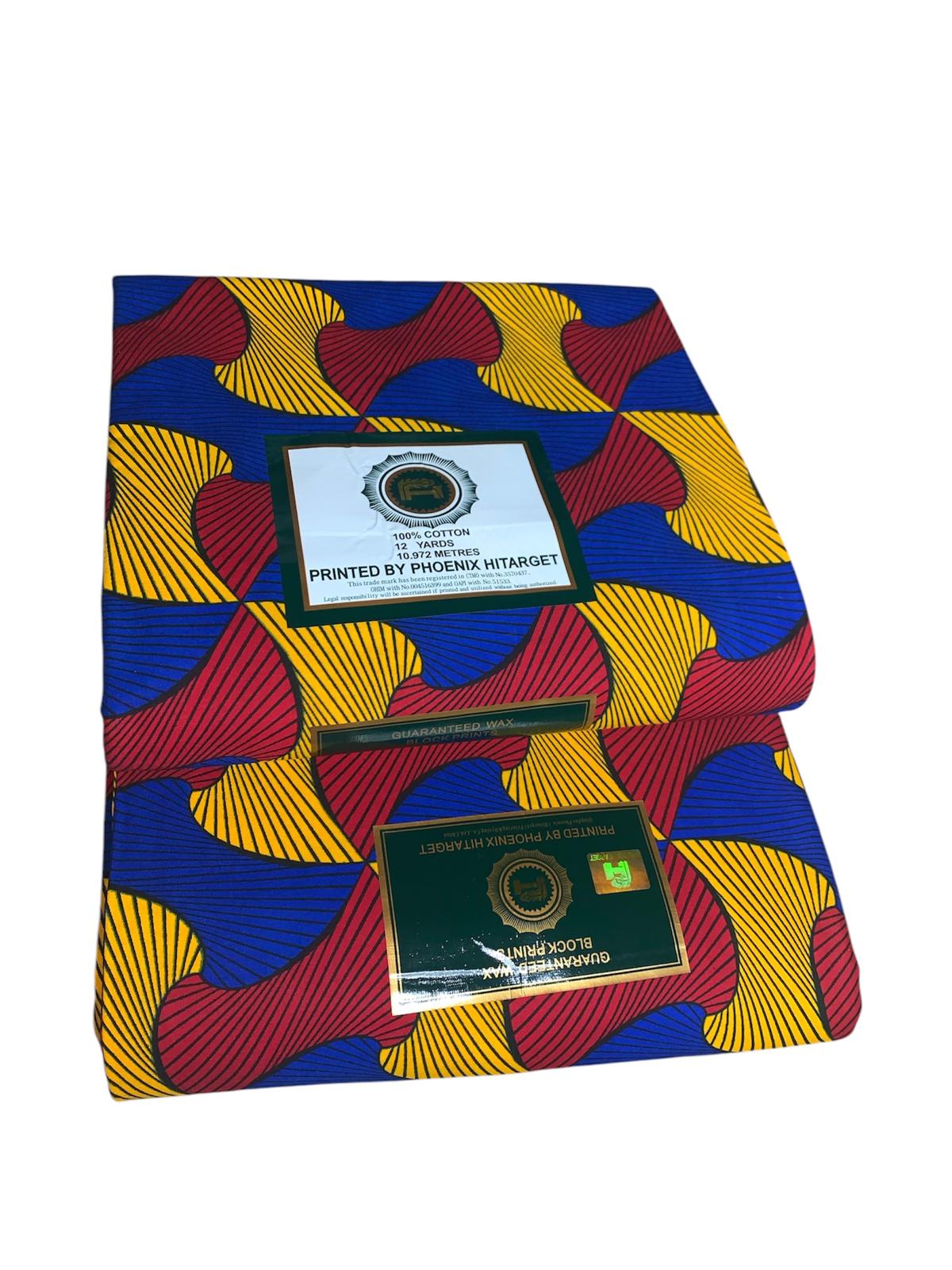 Tissus Wax Africain 1 à 12 Yards Marque "Hitarget" Wax Ma chérie ne tourne pas le dos