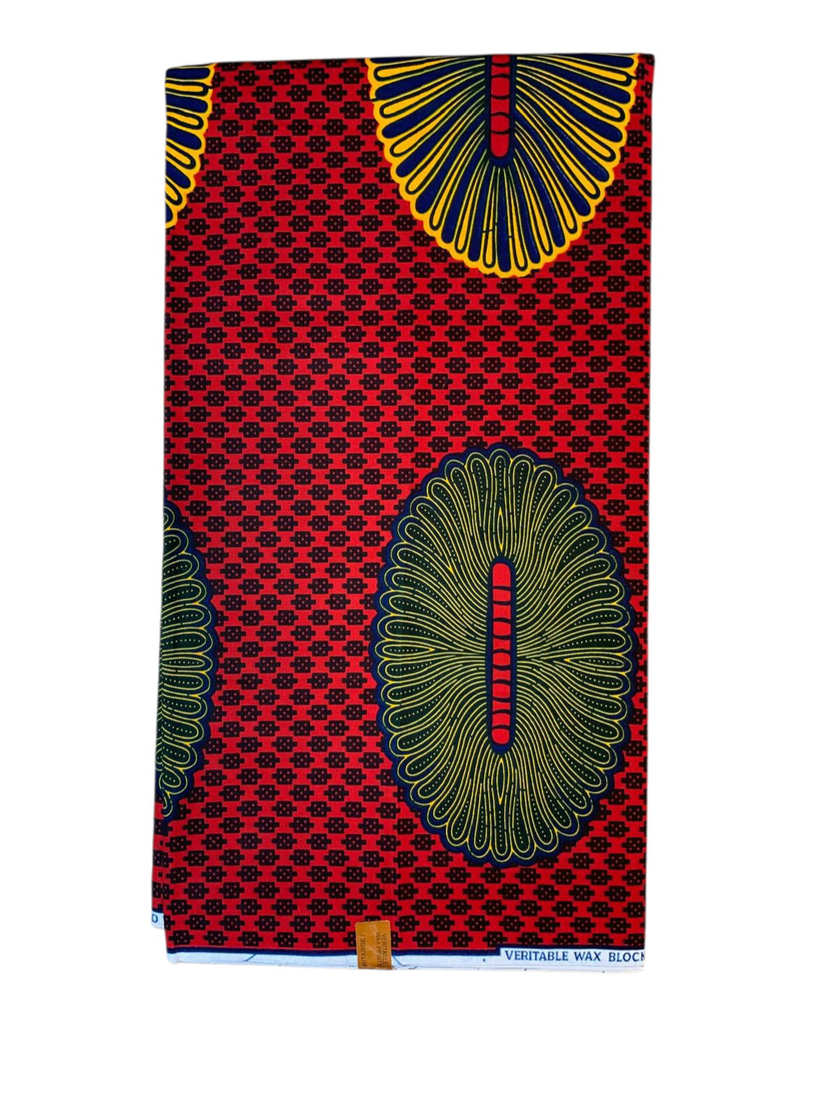 Tissus Wax Africain 100% Coton Ankara 1 à 12 yards Wax Hitarget Rouge jaune Ankara Red Yellow
