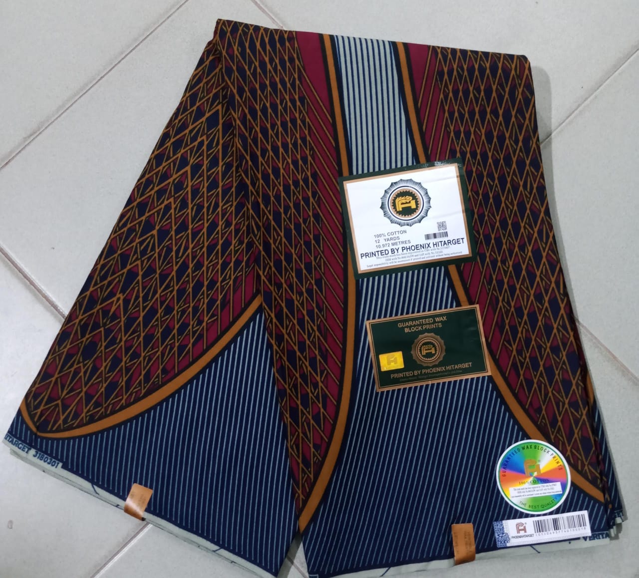 Tissus Wax Africain 100% Coton Ankara Design 1 à 6 yards Wax Hitarget