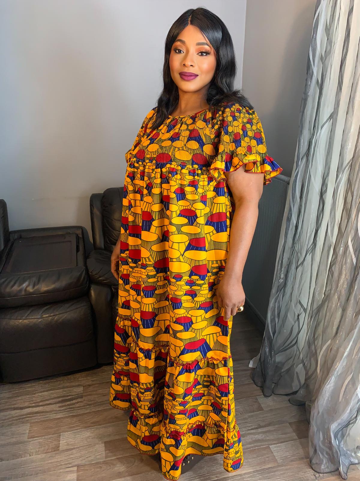 Robe Wax Africain Longue Ovale King Chai's
