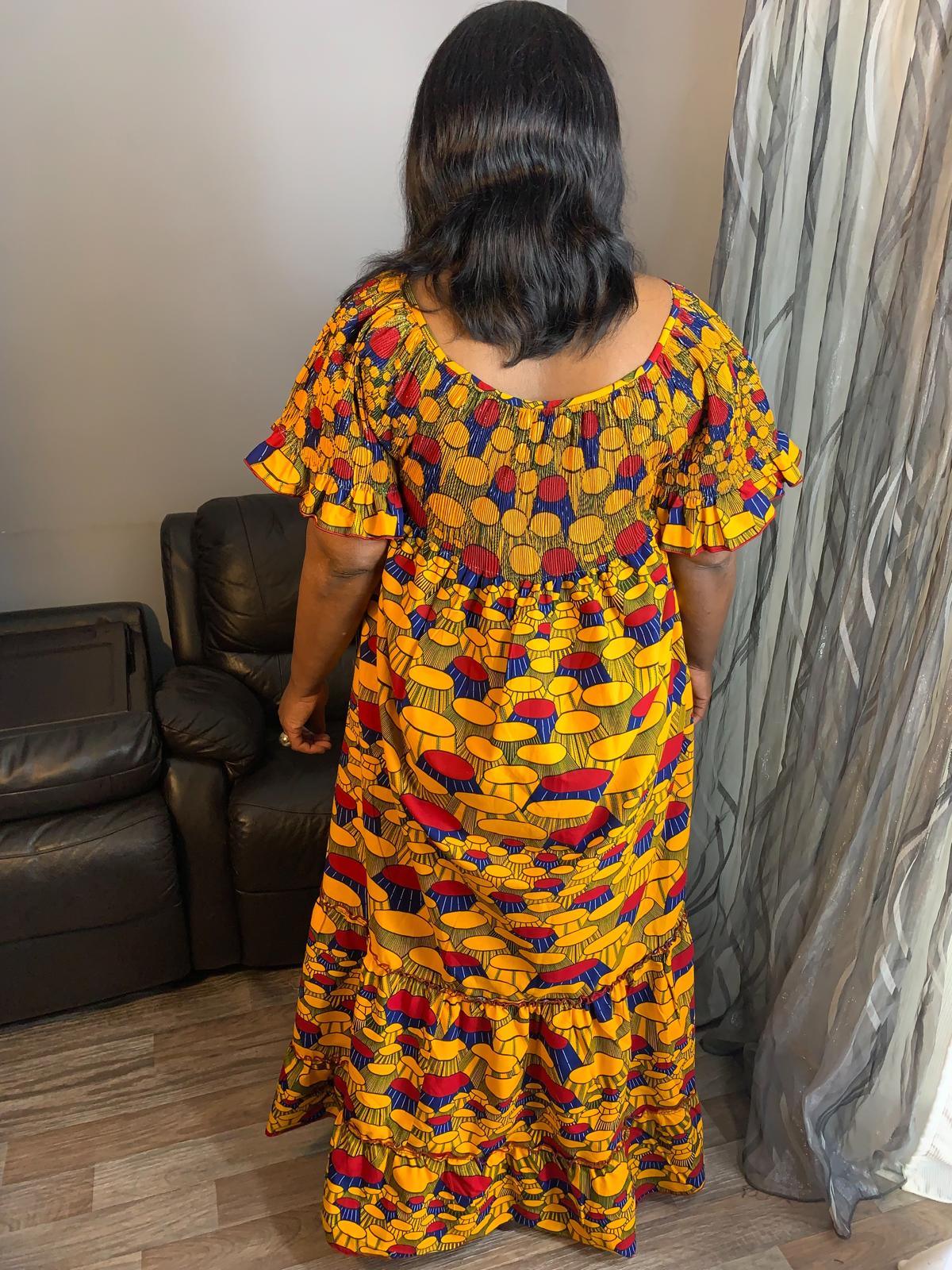 Robe Wax Africain Longue Ovale King Chai's