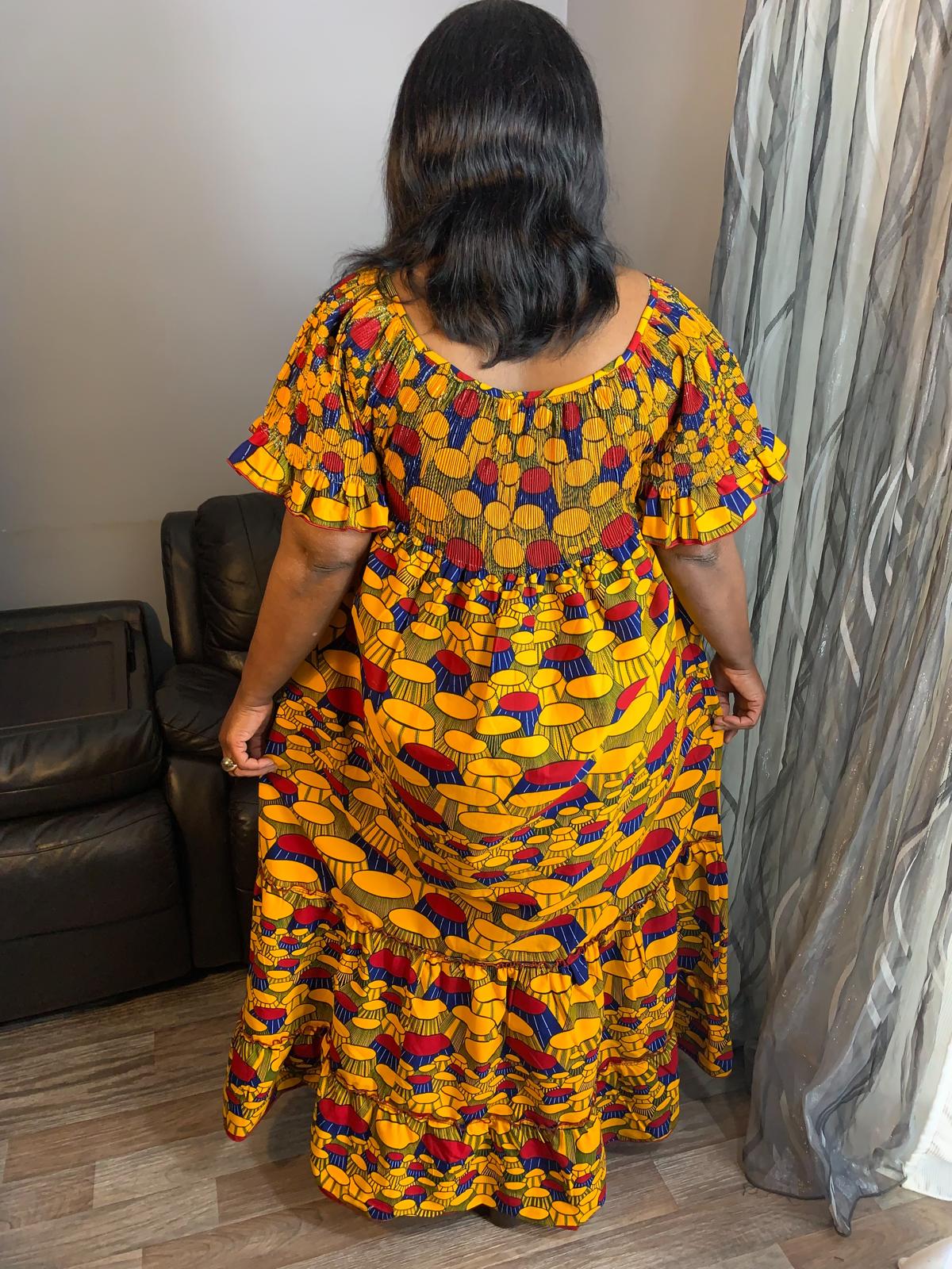 Robe Wax Africain Longue Ovale King Chai's