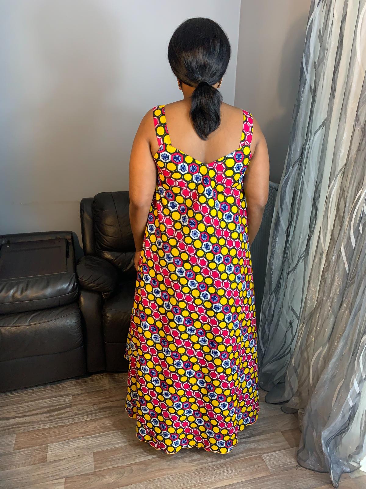 Robe Femme Wax Africain' Wax Hitaget' Ankara Design Robe Ovale Longue