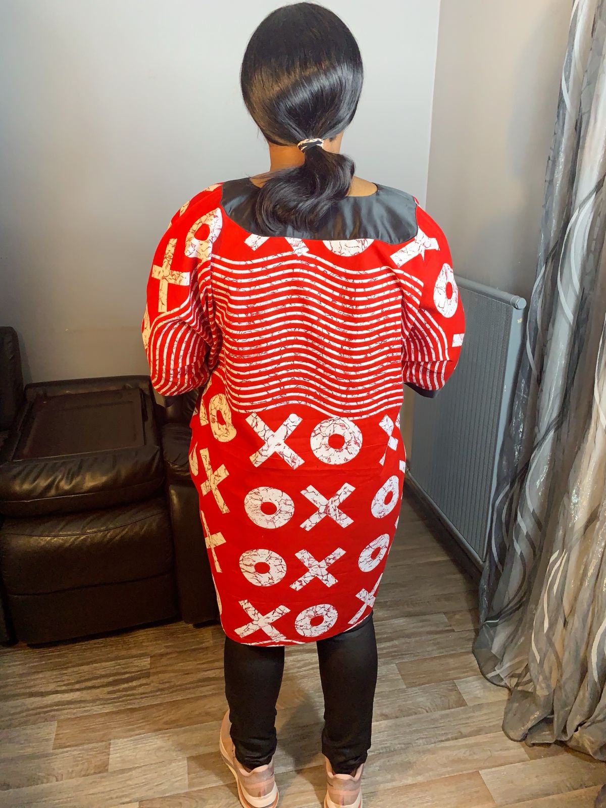 Robe Wax OX Duchesse Rouge Bordeaux Wax Ankara 100%Coton
