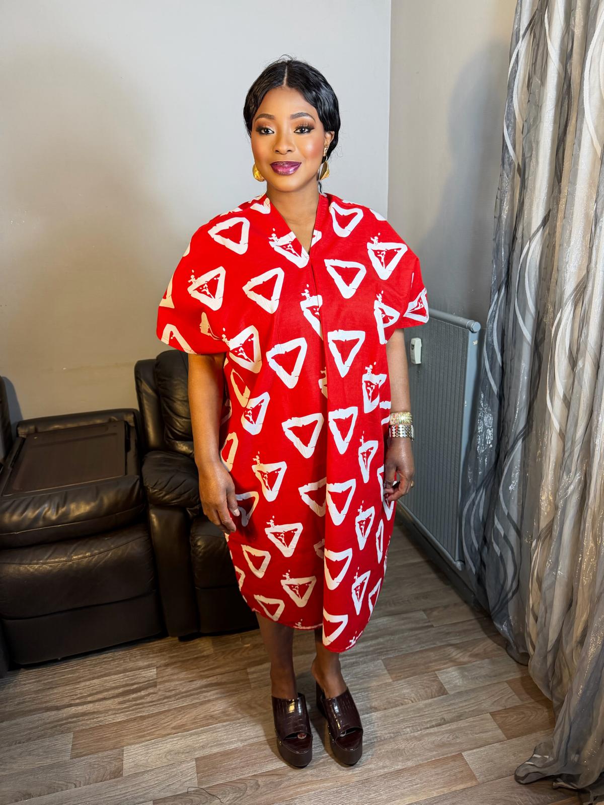 Robe Femme Wax' Midi Wax Africain Era Culture' Ankara Design 100%Coton