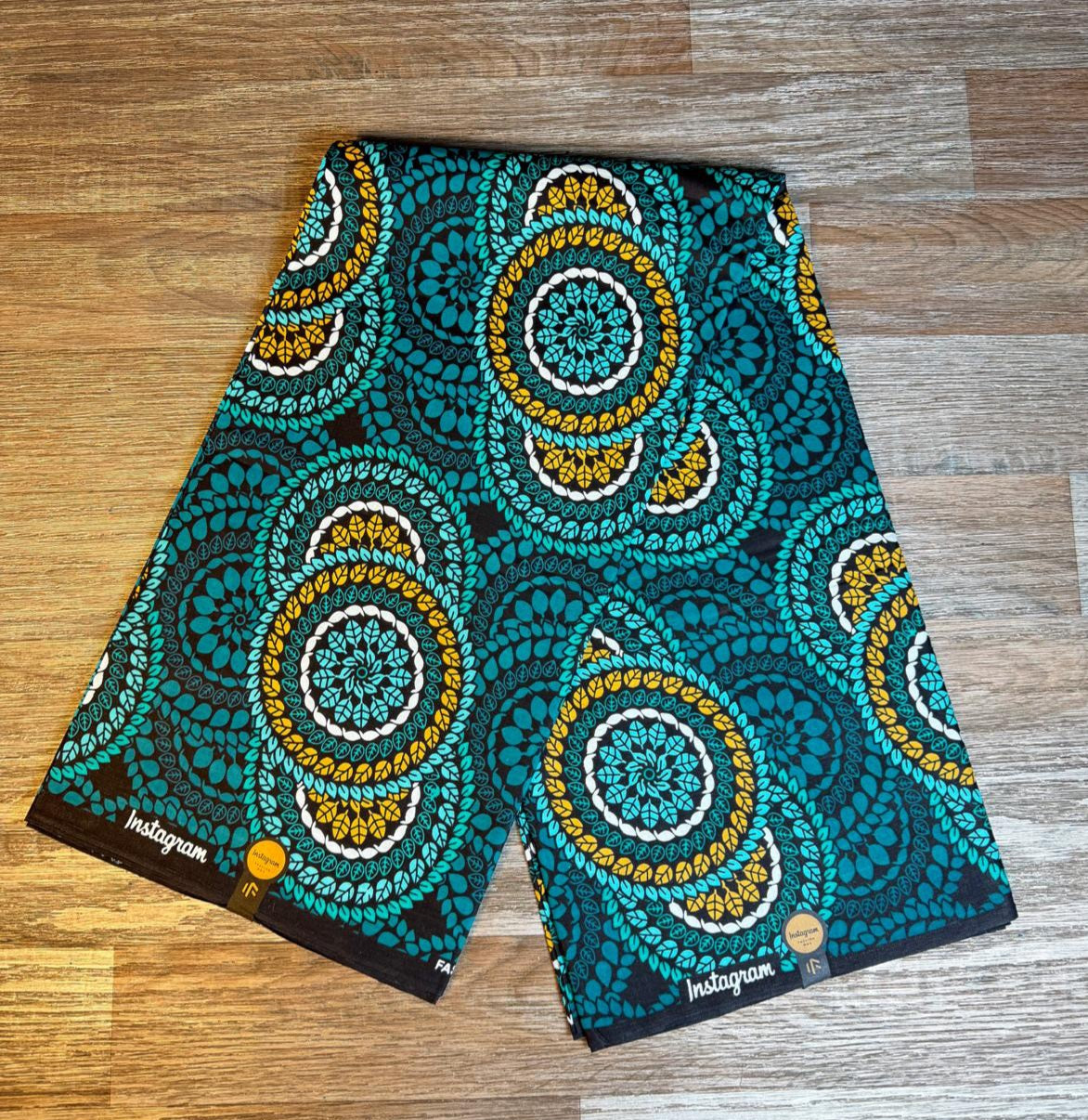 Tissus Wax Africain Ankara 1 à 6 yards Wax "Instagram" 100% Coton