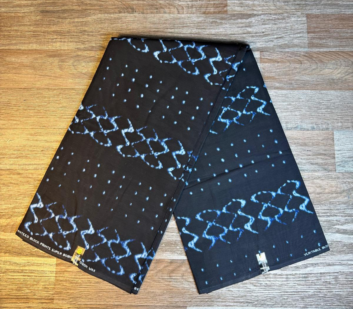 Tissus Wax 1 à 6 yards Wax Africain Wax 100 %Coton Bleu Marine
