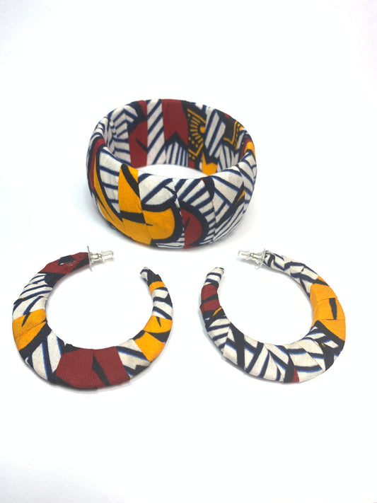 Hochzeit-Blumen-Muster-Ohrringe-Armband-Set