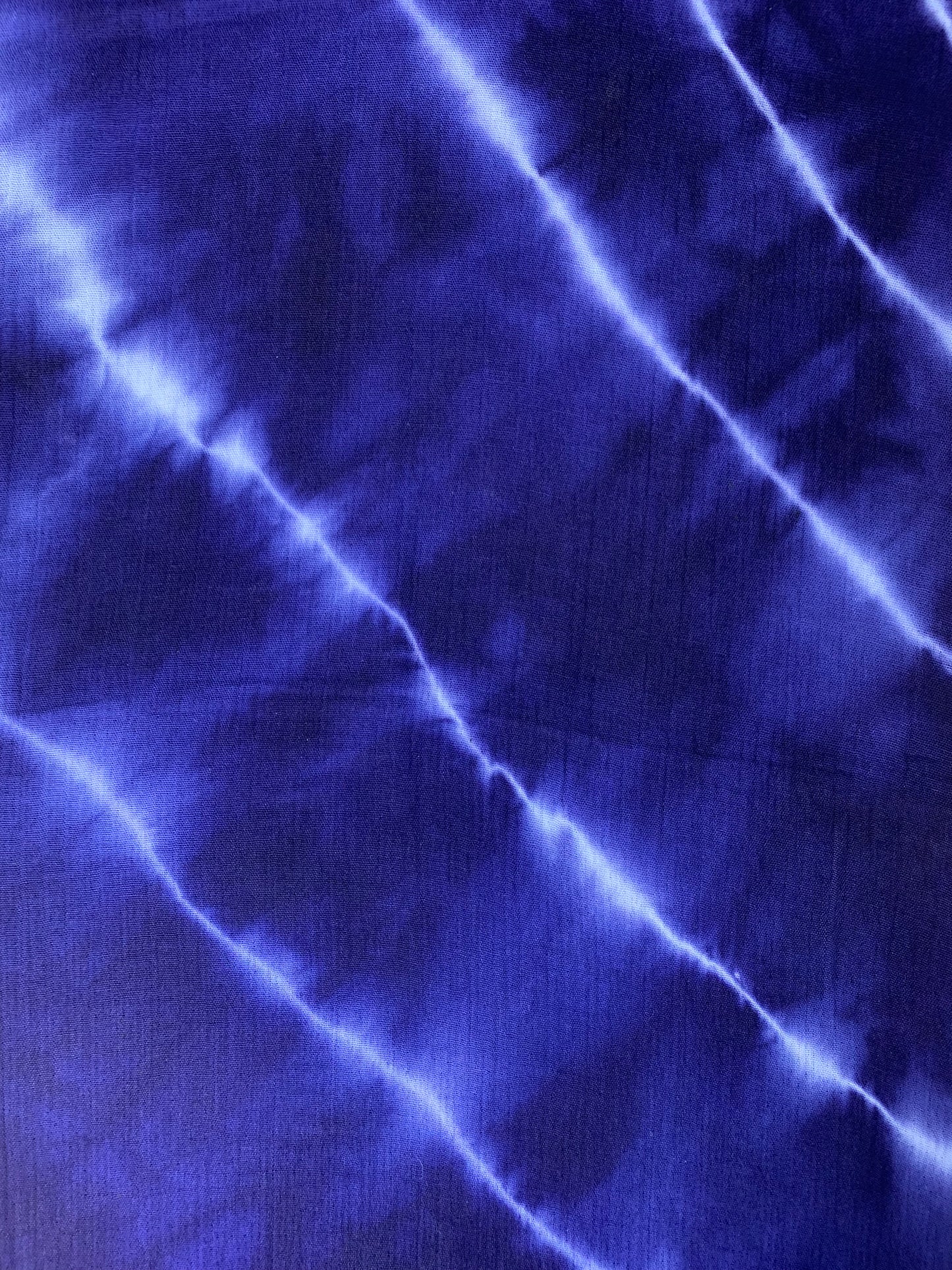 Hand Dyed Indigo Blue Cotton Double Gauze Long Scarf