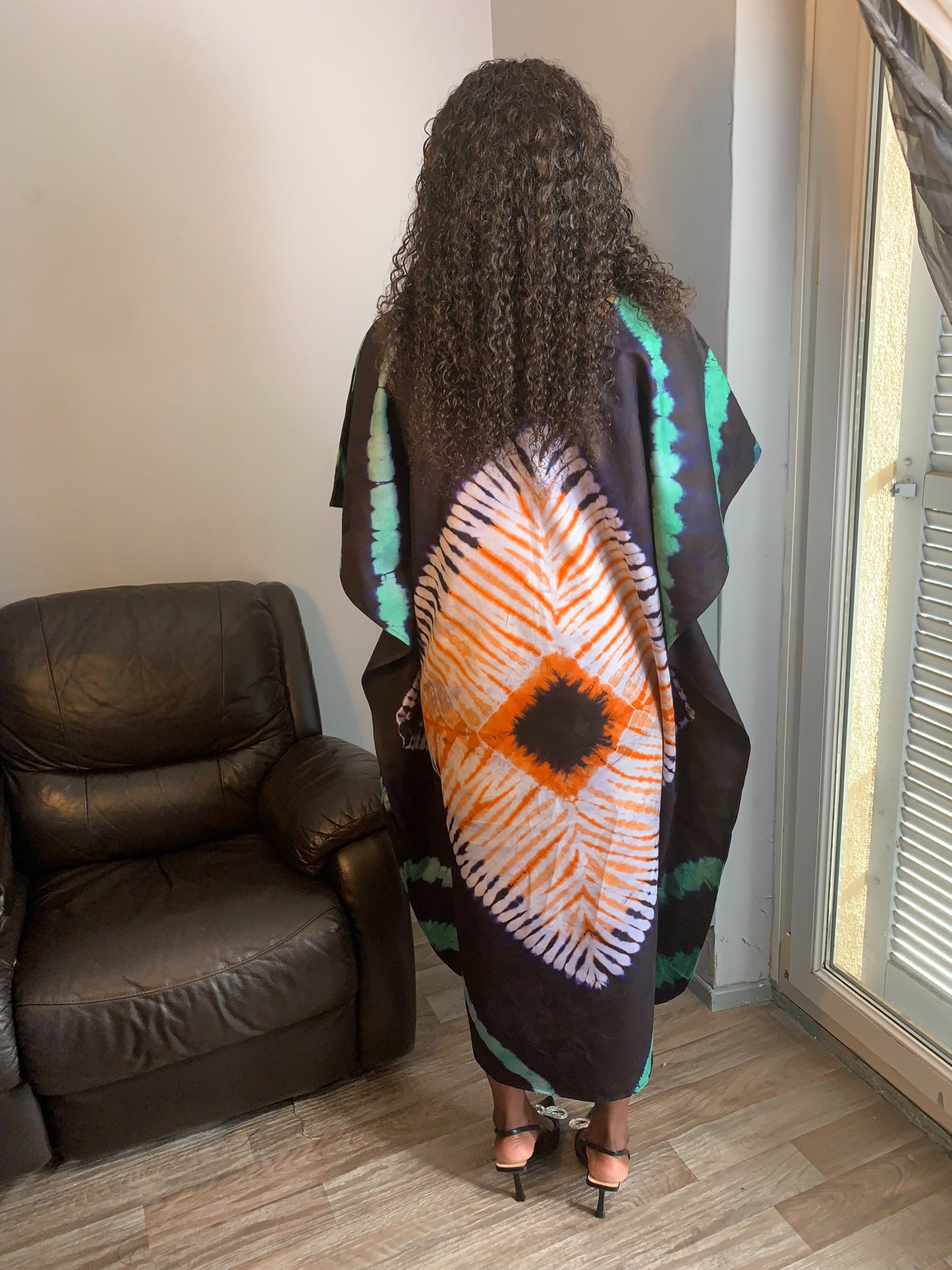 Orange Bazin Dress