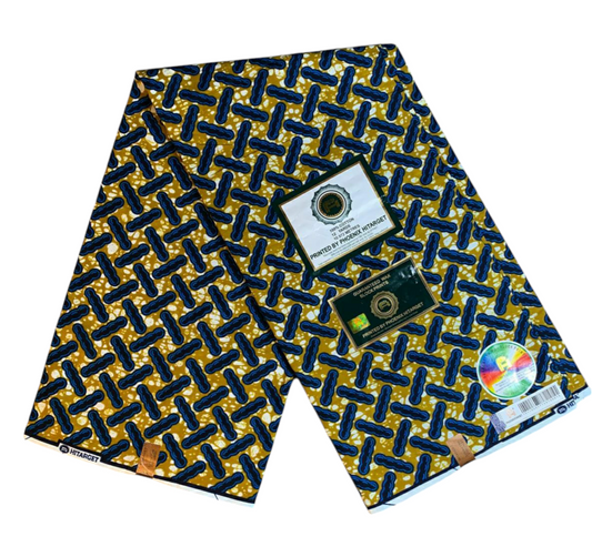 Afrikanische Wachsstoffe, 100 % Baumwolle, Ankara-Design, 1 bis 6 Yards, Wax Hitarget, authentisches Muster: Kollektion