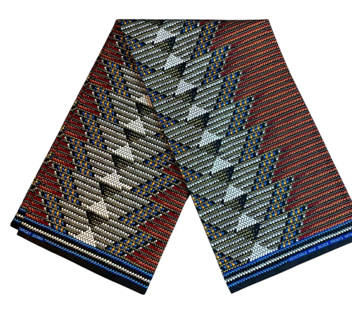 Tissus Wax Africain 100% Coton Ankara 6 yards Wax Hitarget Authentique Collection Ahoussaba