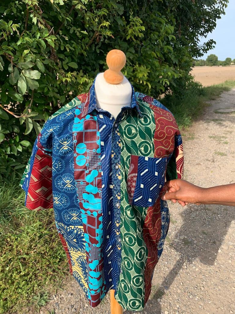 Chemises Patchwork Ankara, Wax anglais,