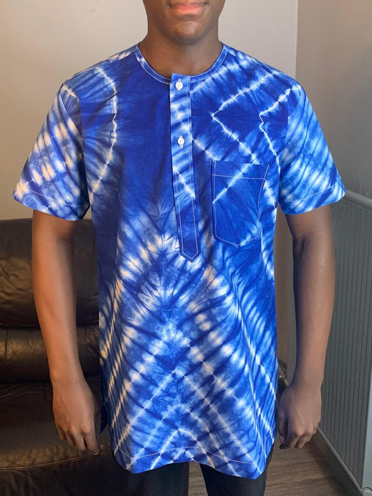 Indigo-Hemden, Herren-Hemden, Batik-Hemden