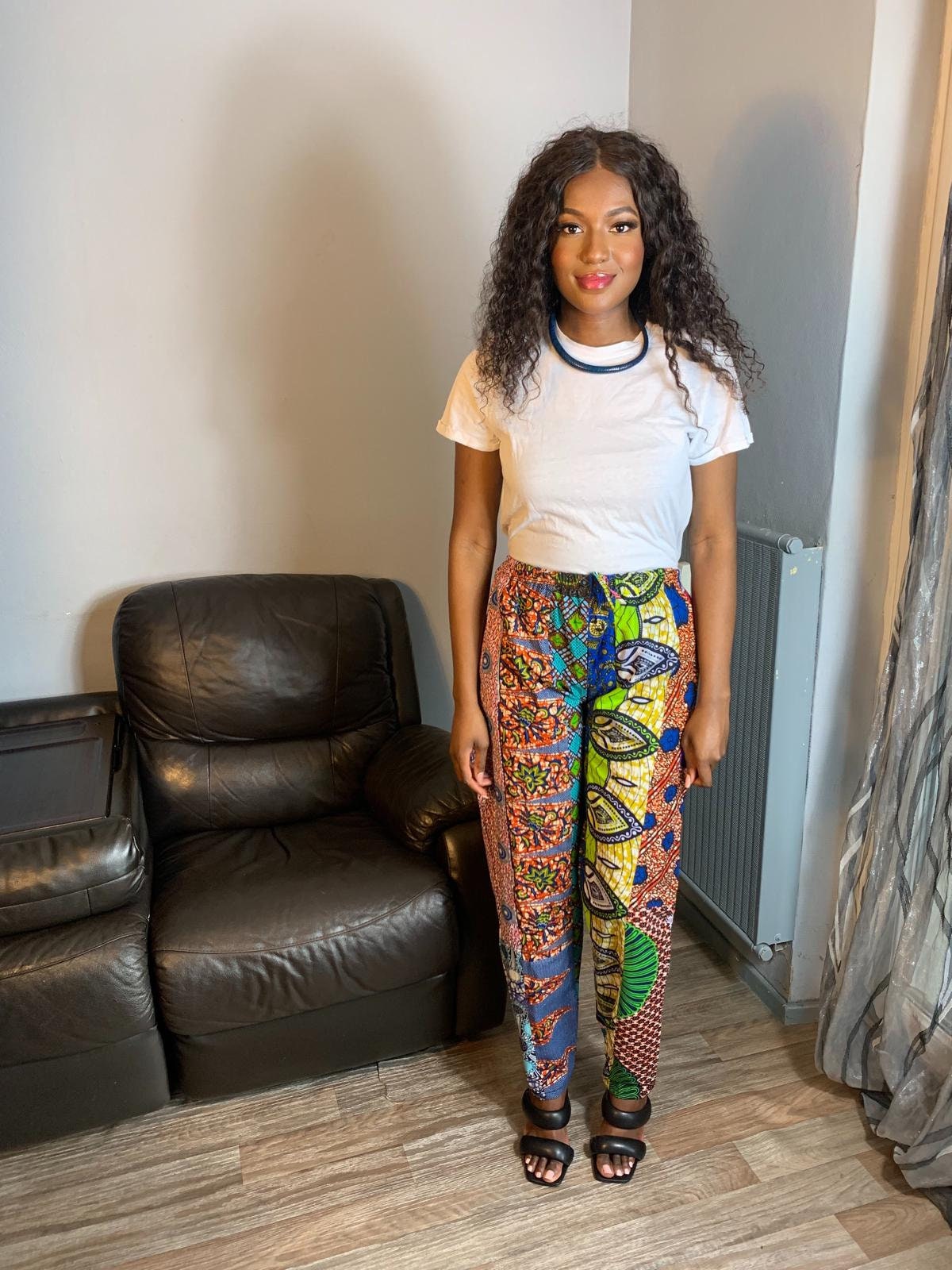 Pantalon Mixte Patchwork en Wax - Qualité Supérieure, Ankara, Coloré 1