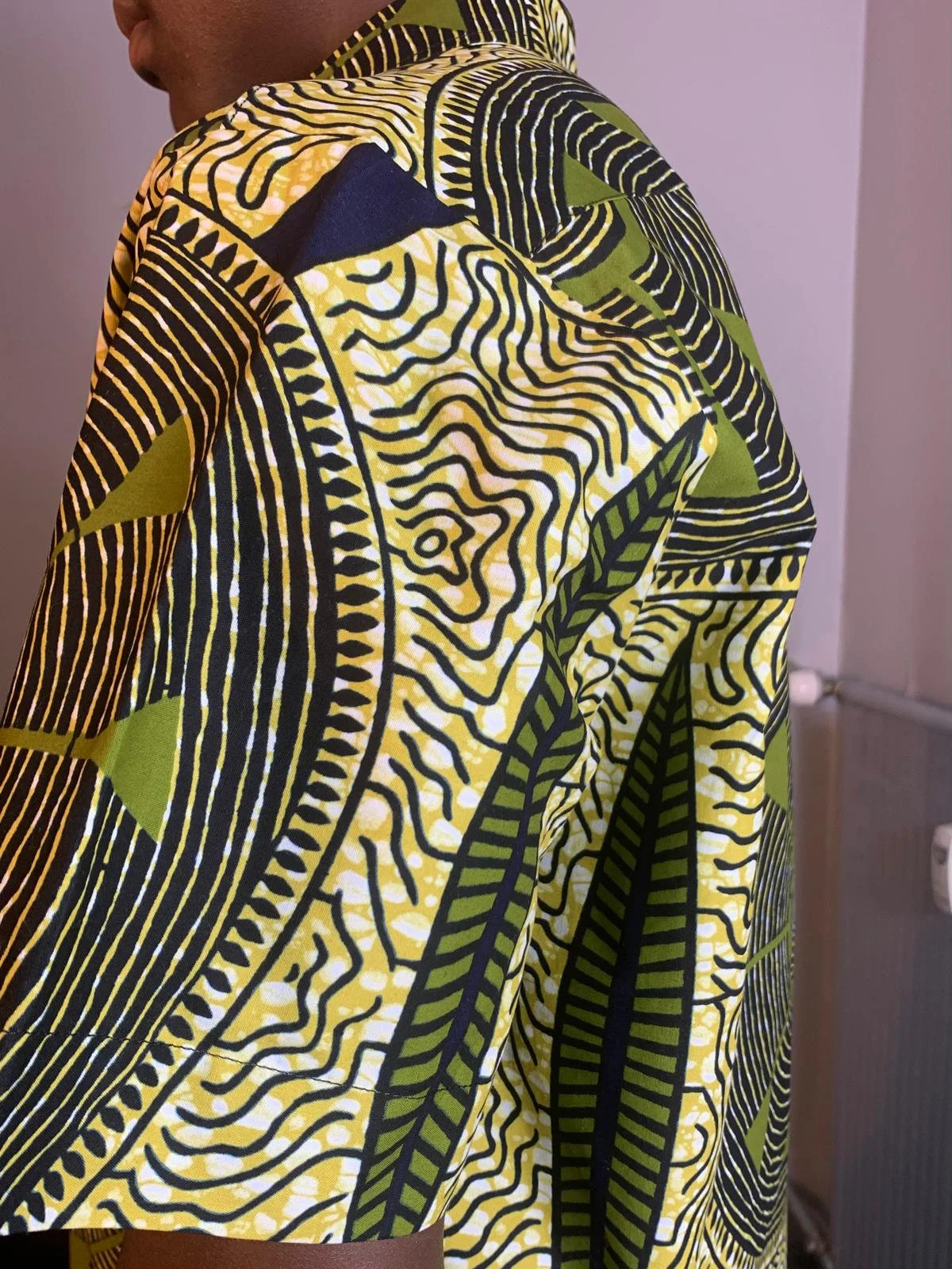 Chemises Homme Wax Avec Col Ankara 100%Coton Doux Multicolore