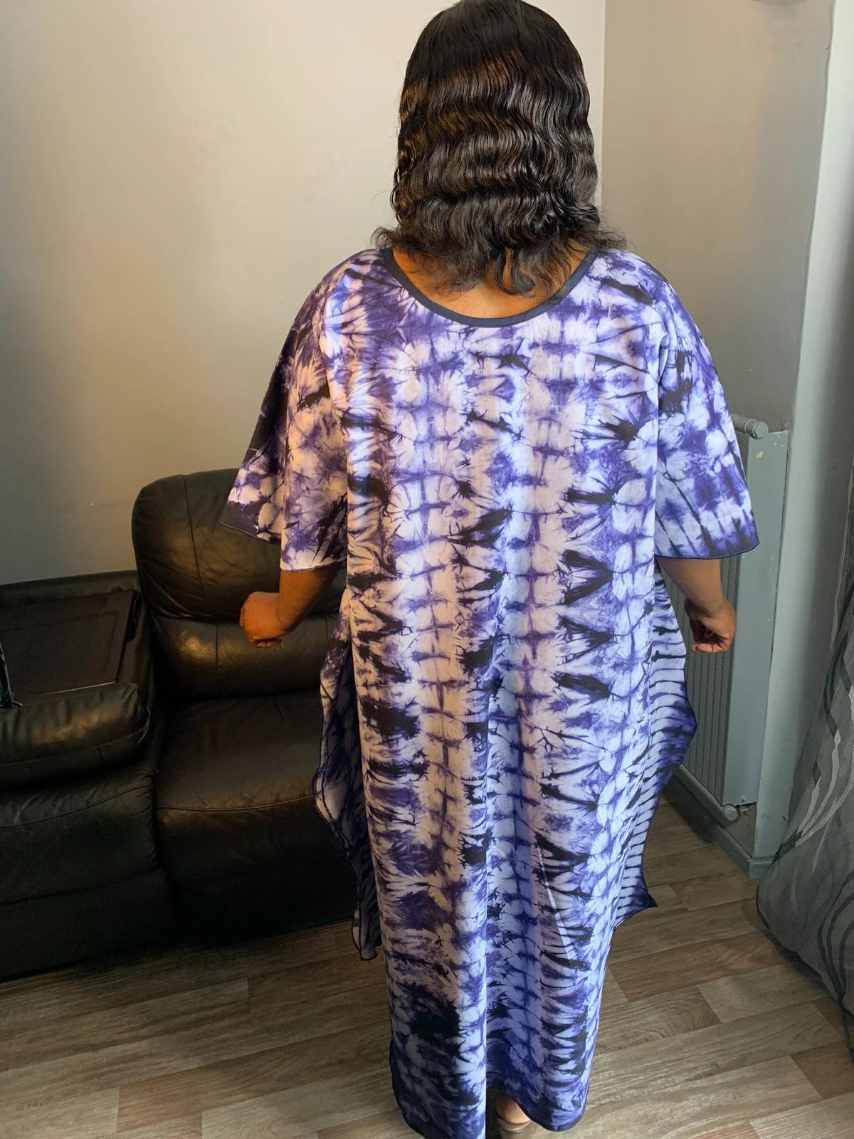 Robe Longue en Coton Indigo
