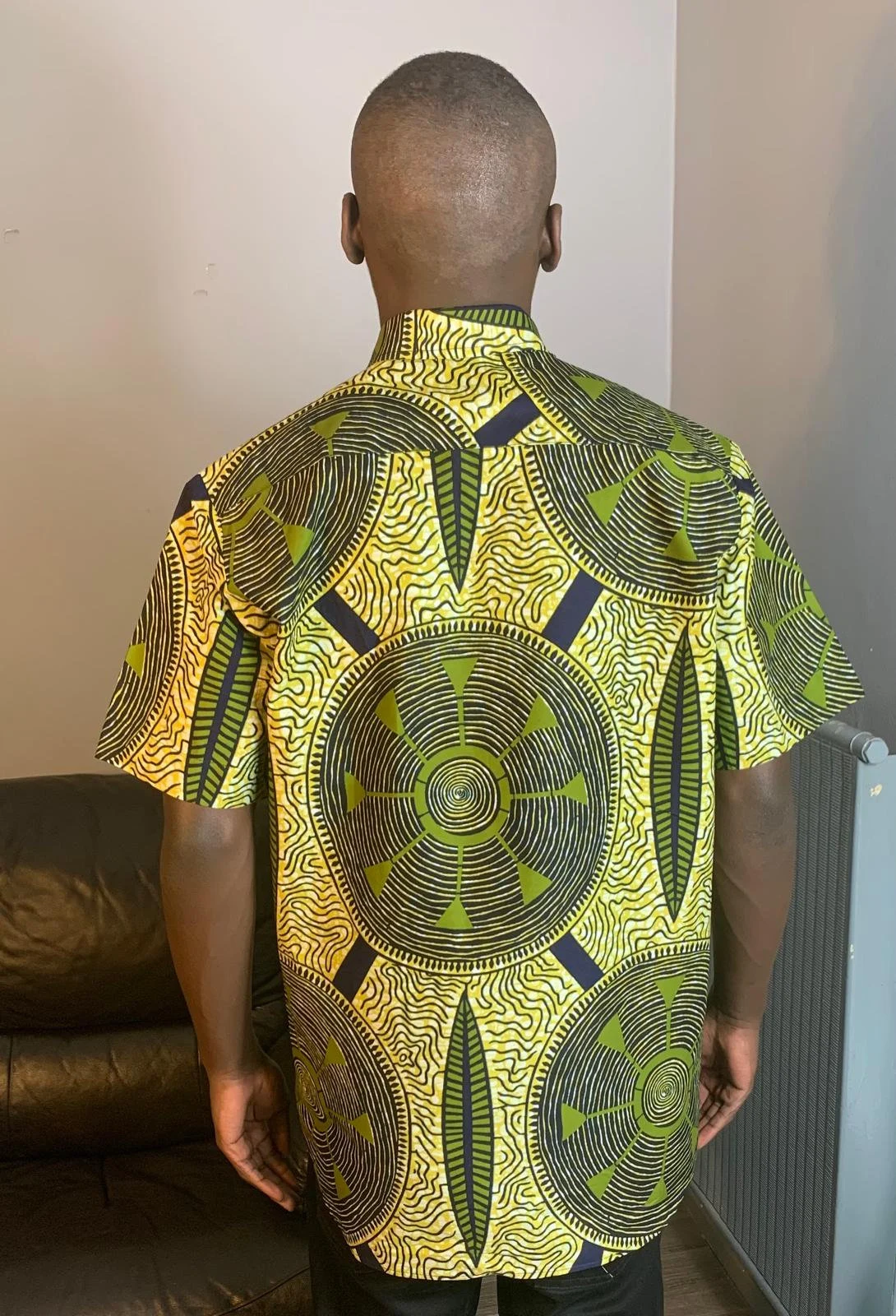 Chemises Homme Wax Avec Col Ankara 100%Coton Doux Multicolore