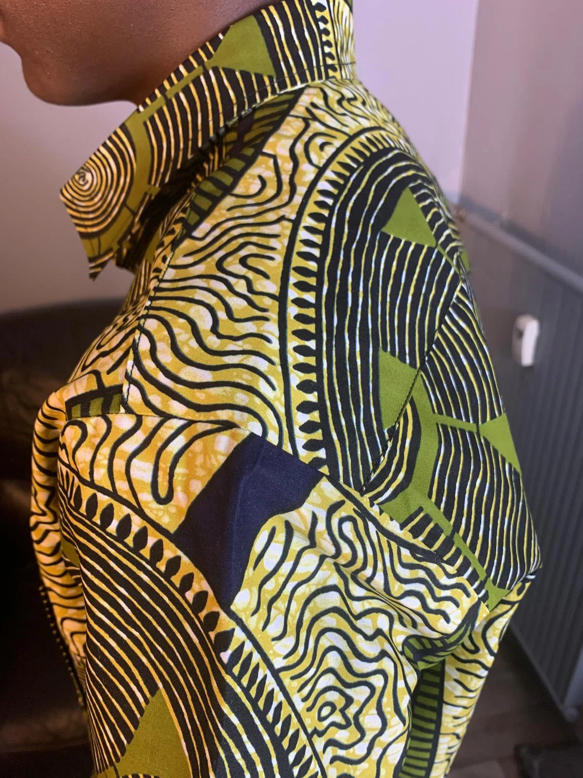 Chemises Homme Wax Avec Col Ankara 100%Coton Doux Multicolore