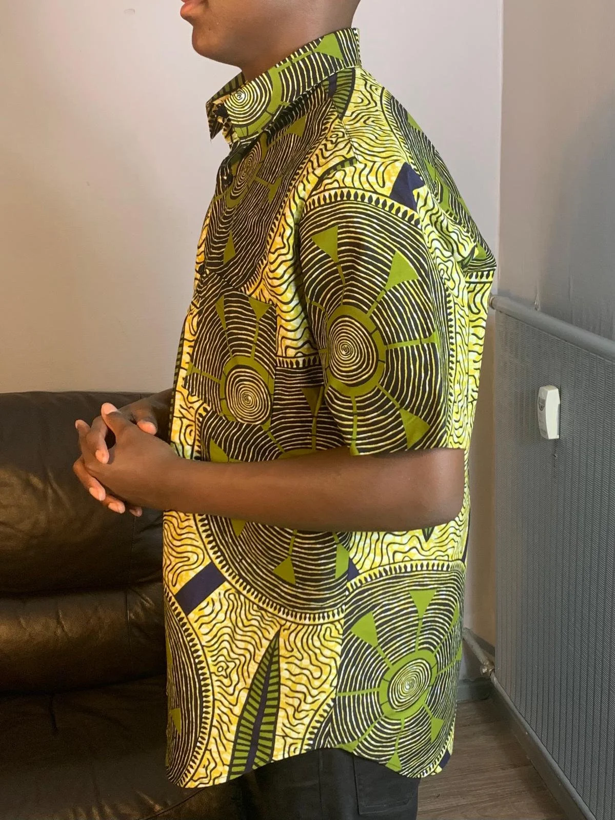Chemises Homme Wax Avec Col Ankara 100%Coton Doux Multicolore
