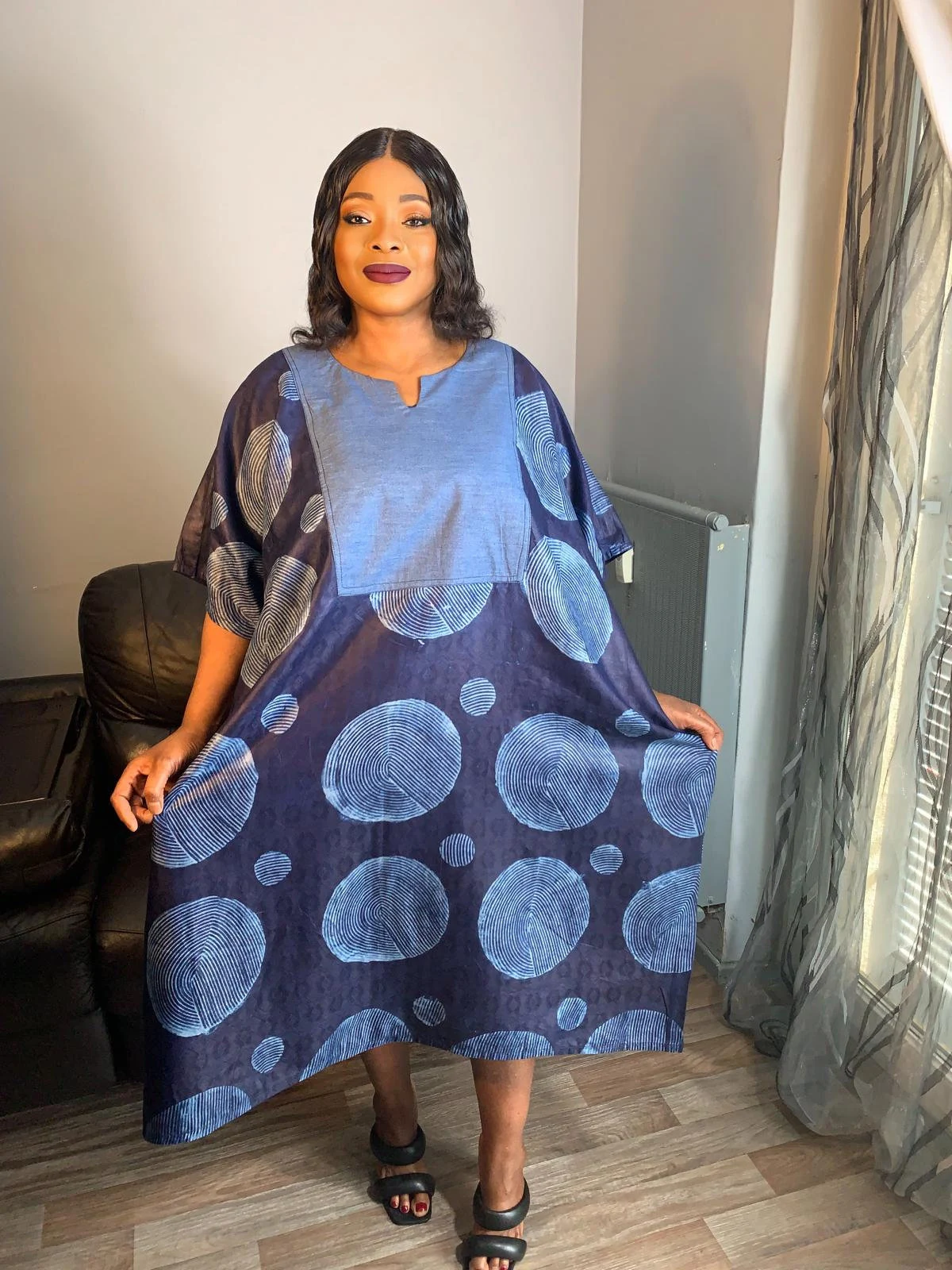 Women's dress: Adire, Tye and Dye, kampala, batik.