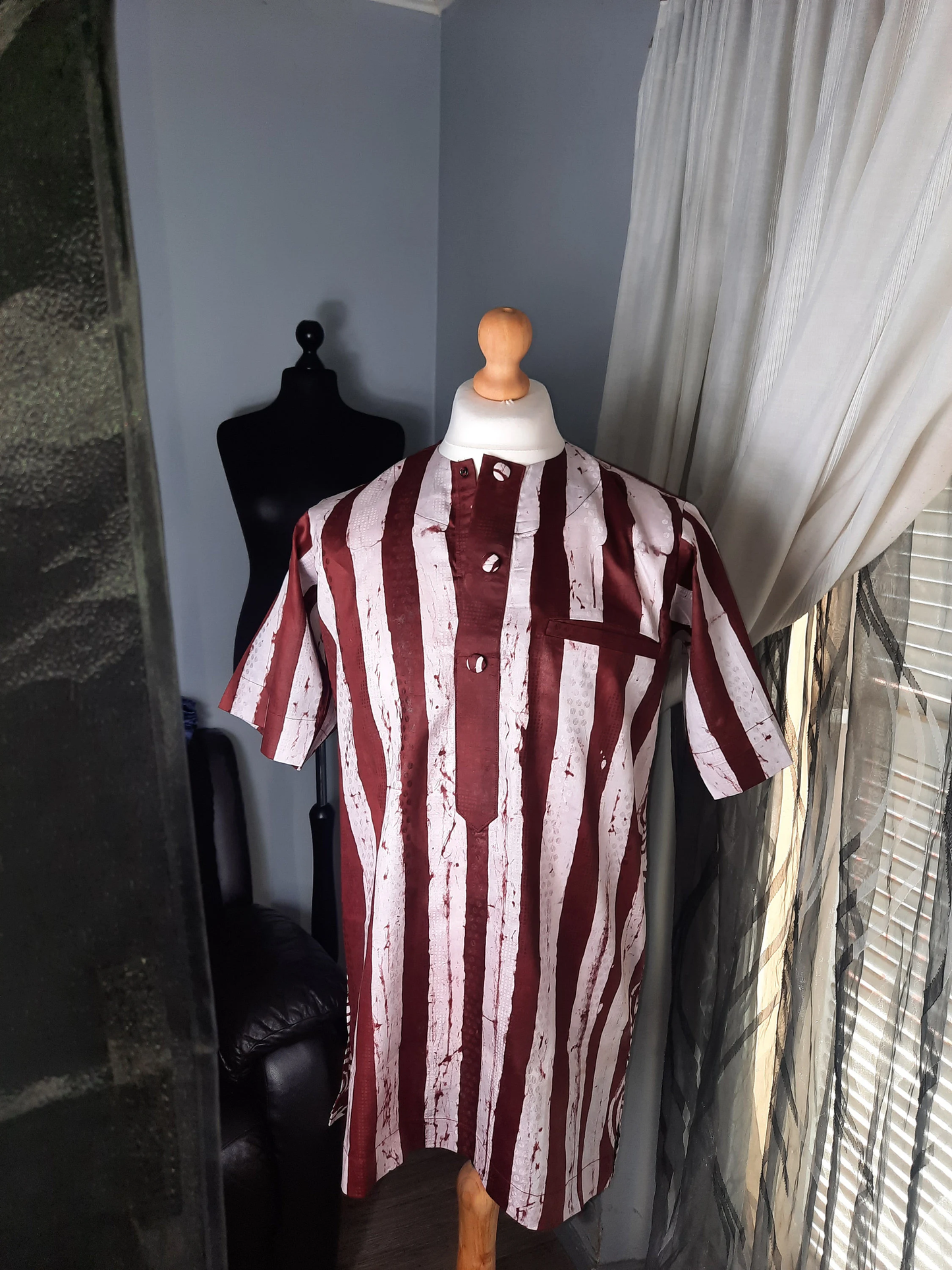 Chemise Homme Bazin Batik Kampala Adire
