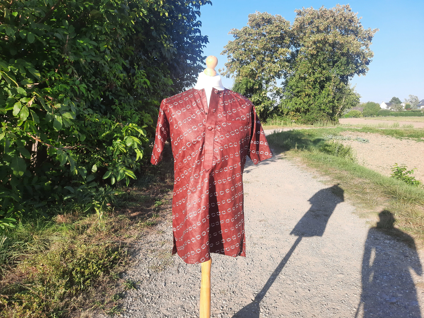 Chemise Homme Bazin Batik Kampala Adire