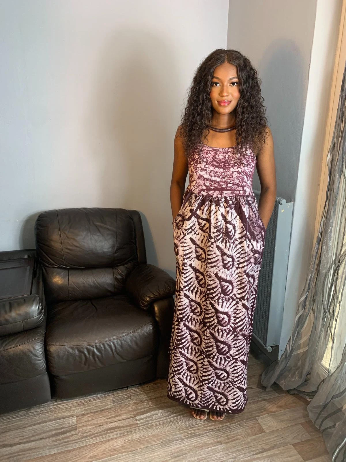Robe T-shirt Batik Marron Tye and Dye