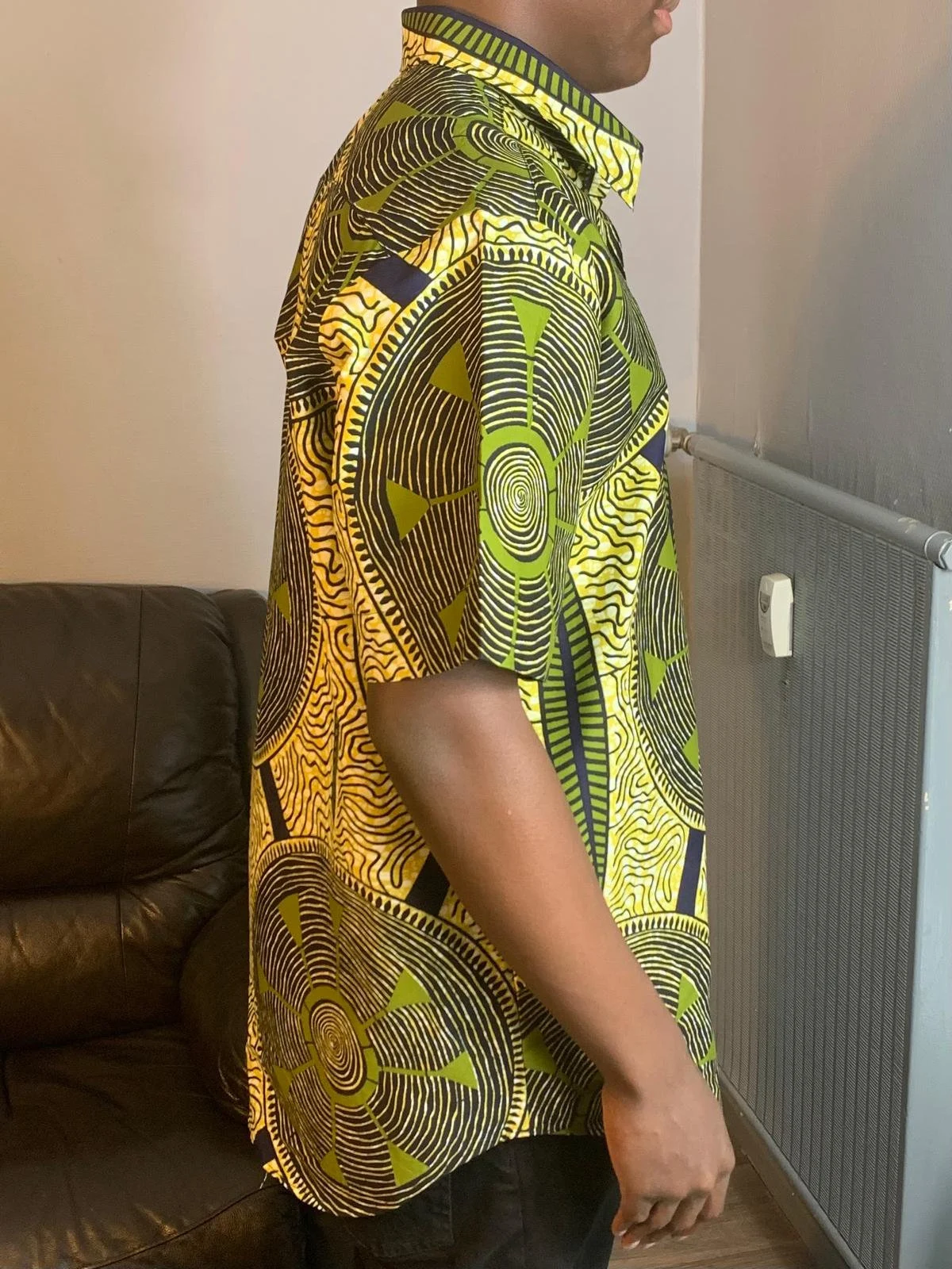 Chemises Homme Wax Avec Col Ankara 100%Coton Doux Multicolore