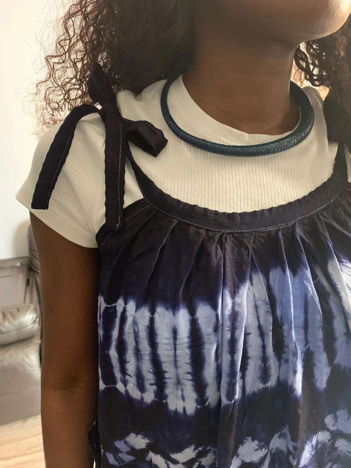 Robe Indigo Tye and Dye bleu. robe d'été, robe de plage. Très légère.