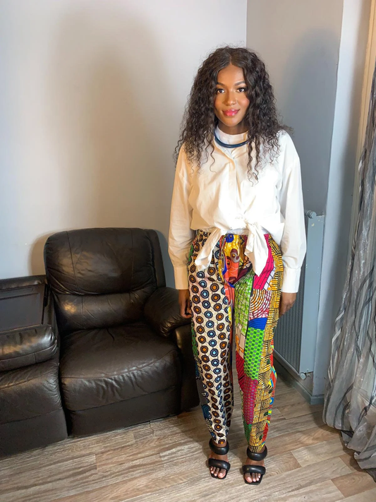 Gemischte Patchwork-Wachshose - Überlegene Qualität, Ankara, Bunt 4