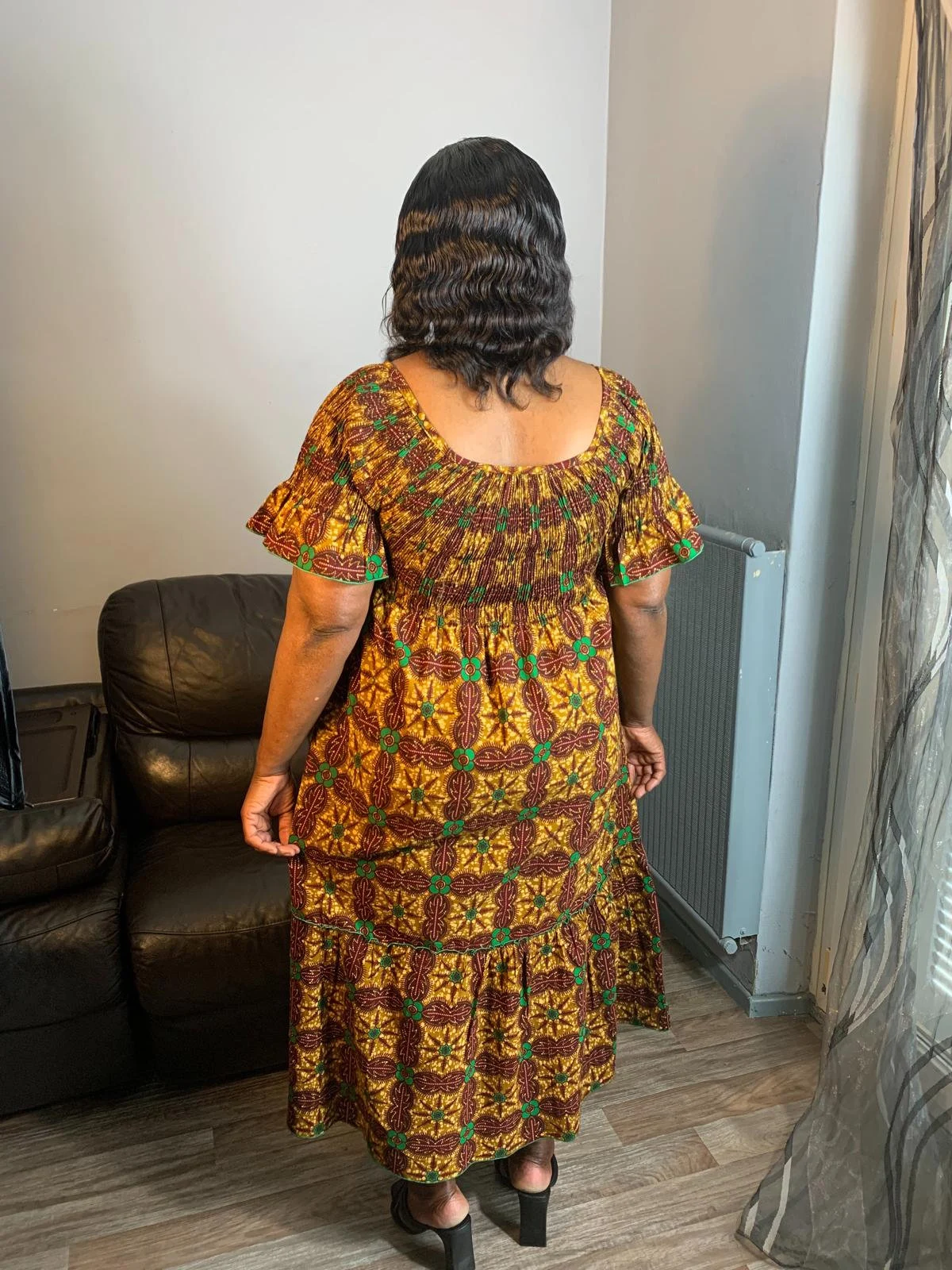 Robe Wax Africain Ovale.