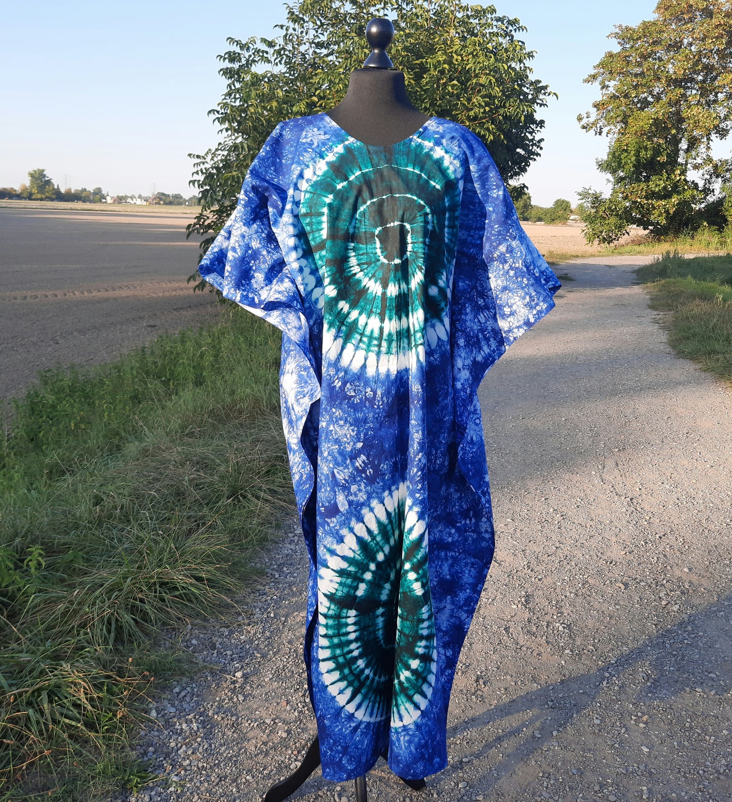 Robe longue  batik Bleu