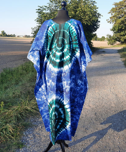 Robe longue  batik Bleu