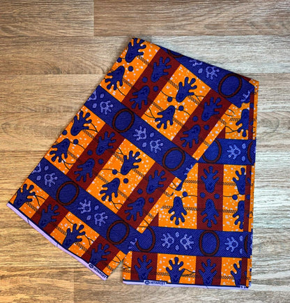 Tissus Wax Africain 100% Coton Ankara Design 6 yards Wax Hitarget Authentique motif : Mains