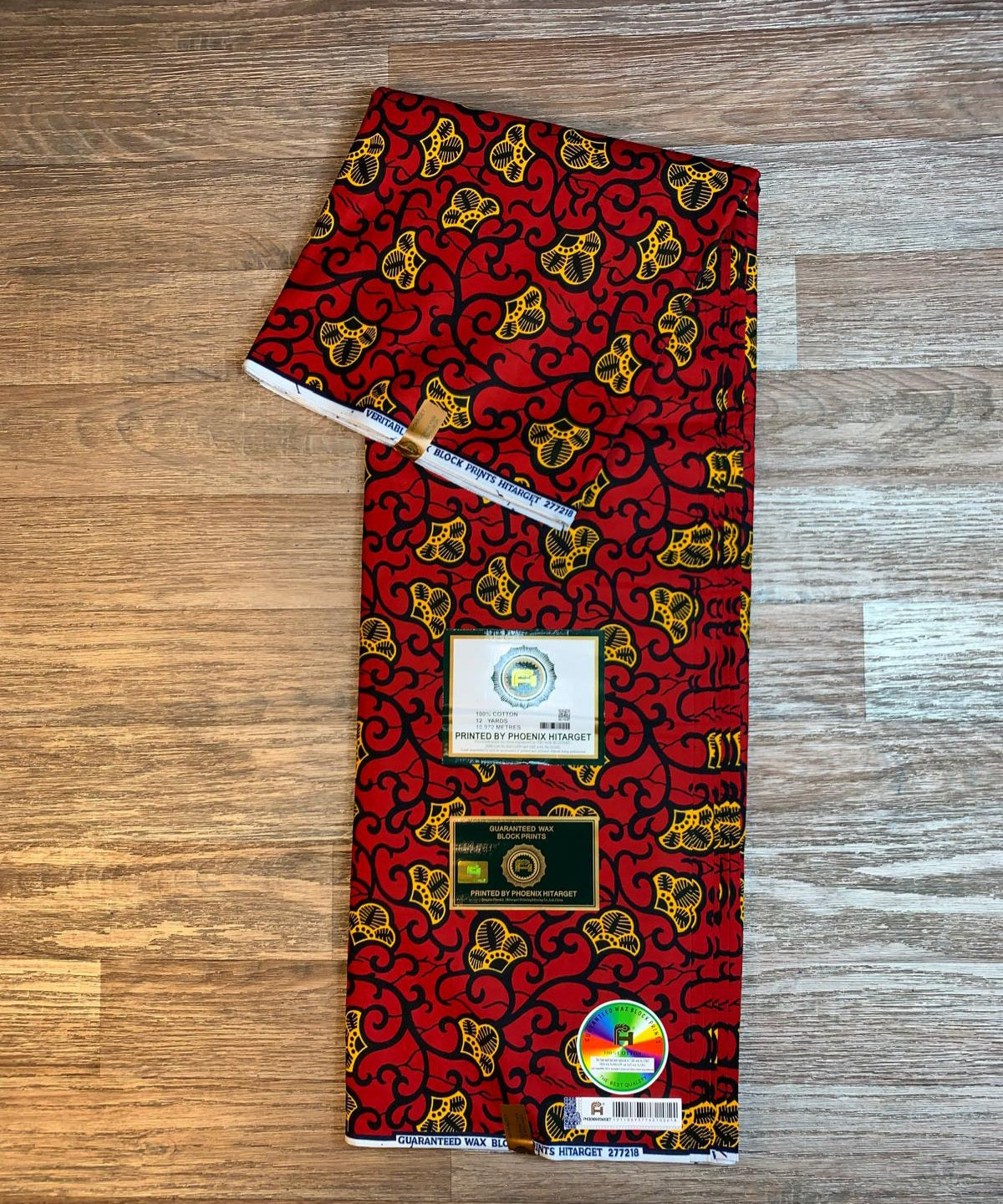 Tissus Wax Africain 100% Coton Ankara Design, 6 et 12 yard Wax Hitarget Authentique Collection