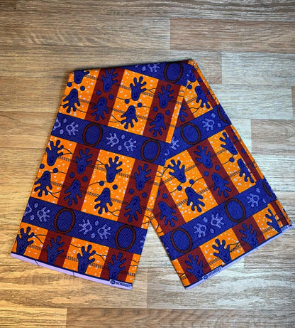 Tissus Wax Africain 100% Coton Ankara 1 à 6 yards Wax Hitarget  motif : Mains