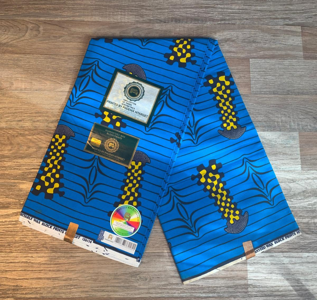 Tissus Wax Africain 100% Coton Ankara Design 1 à 6 yards Wax Hitarget Authentique  Collection Design vintage Yoruba.