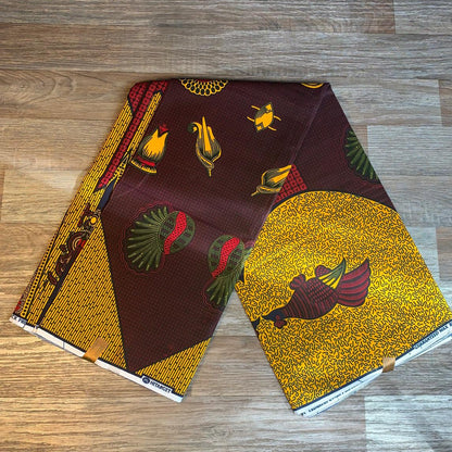 Tissus Wax Africain 100% Coton Ankara Design 1 à 6 yards Wax Hitarget Authentique  Collection Design vintage Yoruba