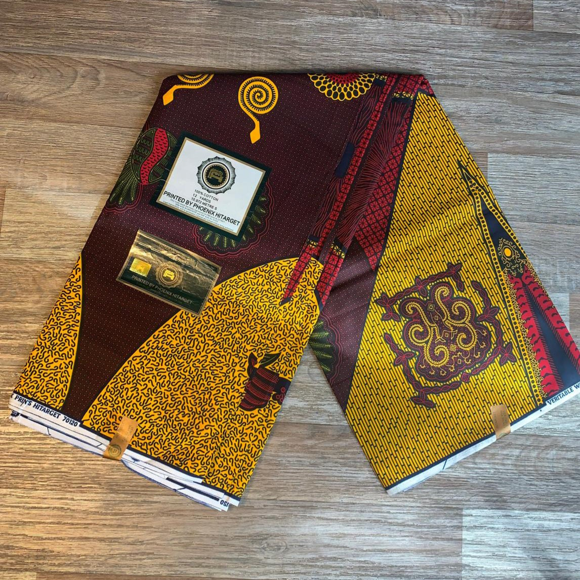 Tissus Wax Africain 100% Coton Ankara Design 1 à 6 yards Wax Hitarget Authentique  Collection Design vintage Yoruba