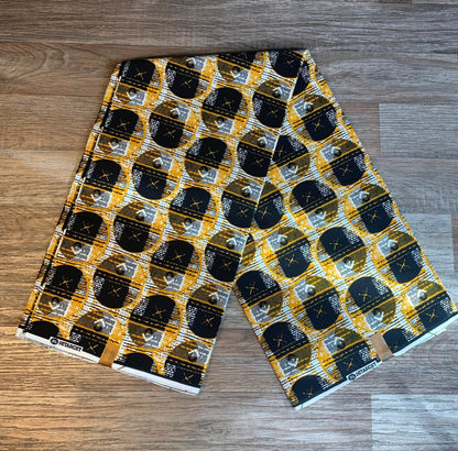 Tissus Wax Africain 100% Coton Ankara Design 1 à 6 yards Wax Hitarget Authentique Design Ethnique Vintage.