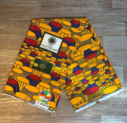 Tissus Wax Africain 100% Coton Ankara  1 à 6 yards Wax Hitarget  Oche Eze Kings Chair Igbo.