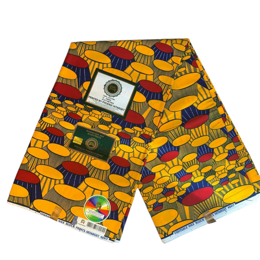 Tissus Wax Africain 100% Coton Ankara Design 1 à 6 yards Wax Hitarget Authentique Oche Eze Kings Chair Dising Vintage Igbo.