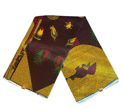 Tissus Wax Africain 100% Coton Ankara Design 1 à 6 yards Wax Hitarget Authentique  Collection Design vintage Yoruba